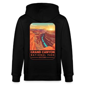 Grand Canyon Nationalpark, Arizona - Stanley/Stella Unisex Bio-Kapuzenjacke CULTIVATOR  - Schwarz - Hinten - Anna (173cm)