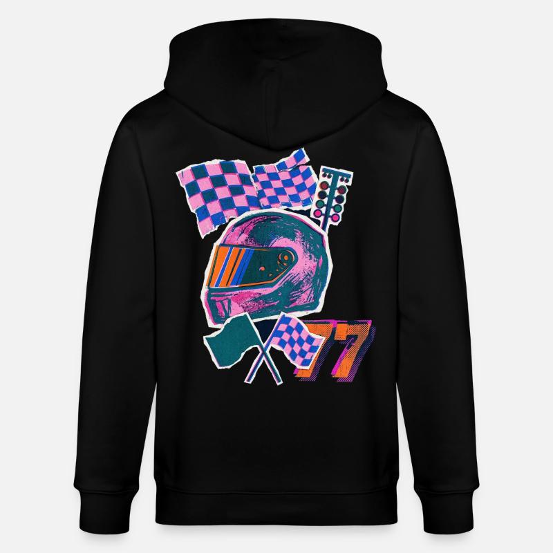 Retro Wave Driver - Stanley/Stella Unisex Bio-Kapuzenjacke CULTIVATOR  - Schwarz