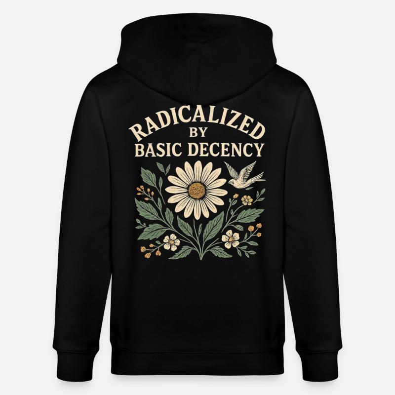 Basic Decency Statement für Weltverbesserer - Stanley/Stella Unisex Bio-Kapuzenjacke CULTIVATOR - Schwarz
