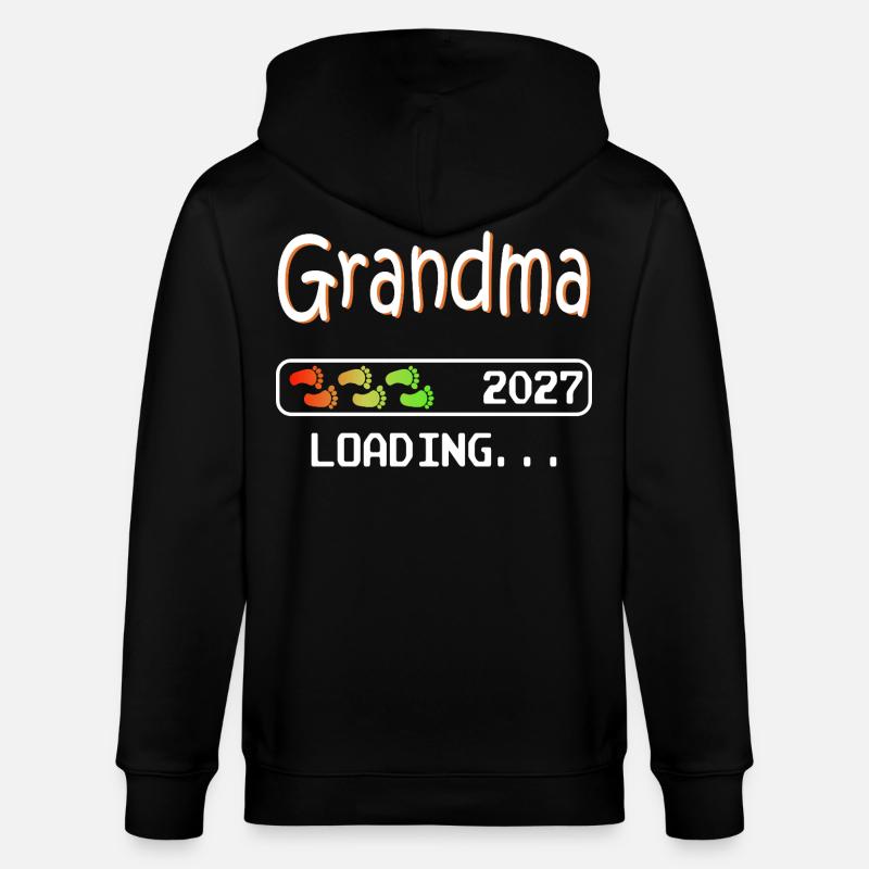Werdende Oma 2027 loading zukünftige Großmutter - Stanley/Stella Unisex Bio-Kapuzenjacke CULTIVATOR  - Schwarz