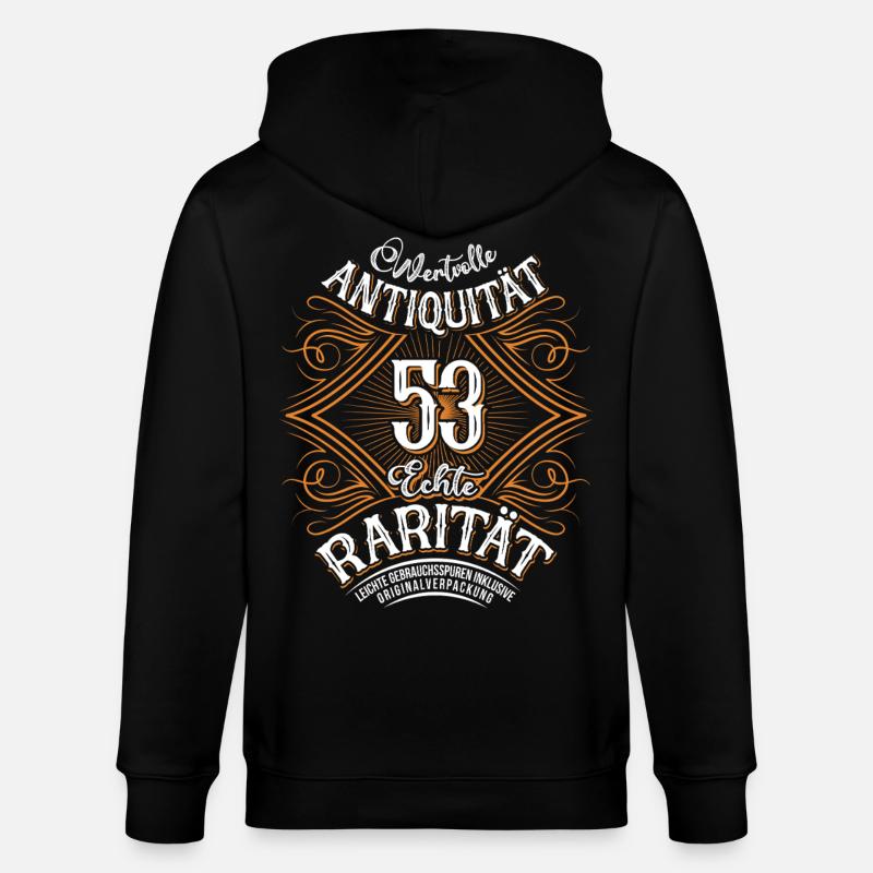 Rareté antique pour le 53e anniversaire - Veste à capuche bio CULTIVATOR Stanley/Stella Unisexe - noir