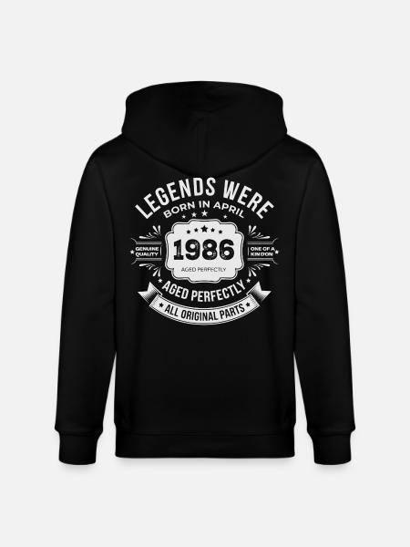Cadeau Anniversaire Avril 1986 - Veste à capuche bio CULTIVATOR Stanley/Stella Unisexe - noir