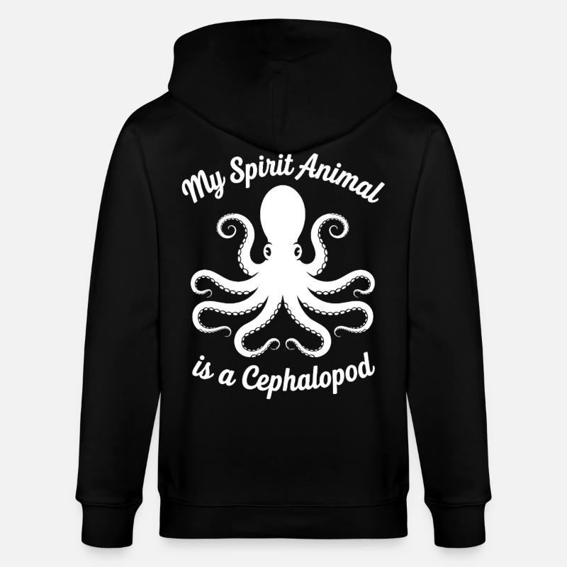 Conception des céphalopodes - Veste à capuche bio CULTIVATOR Stanley/Stella Unisexe - noir