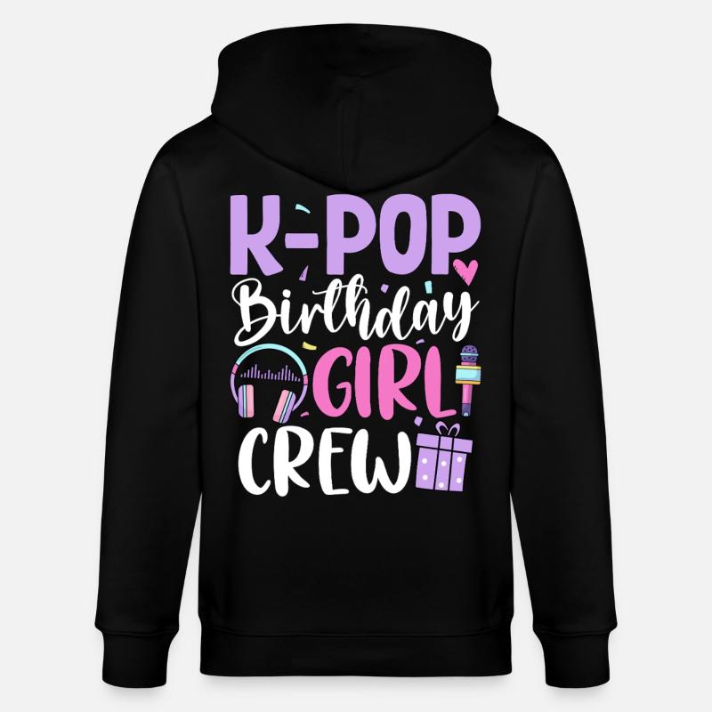 K Pop Équipe des Filles d’Anniversaire - Veste à capuche bio CULTIVATOR Stanley/Stella Unisexe - noir