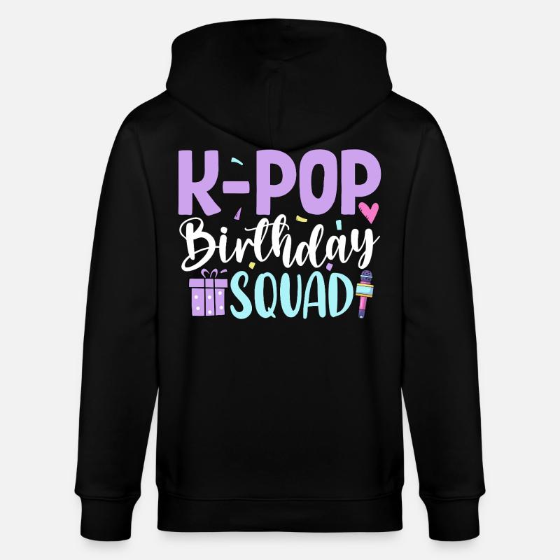 Équipe d’anniversaire K Pop - Veste à capuche bio CULTIVATOR Stanley/Stella Unisexe - noir