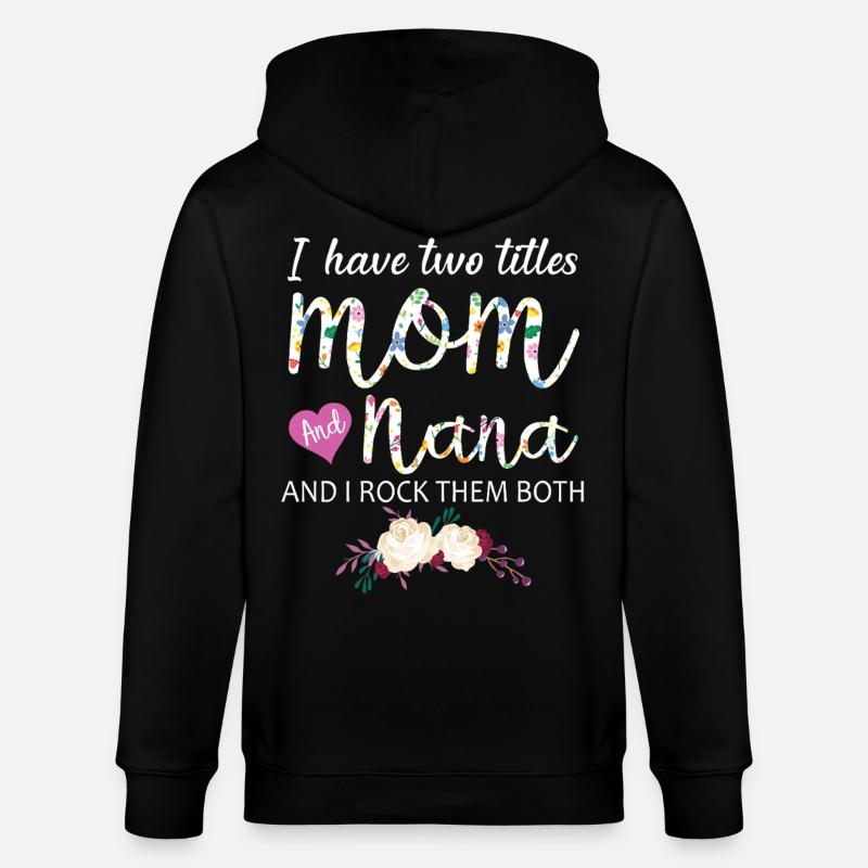 Mama Nana Geschenkidee Blumenhemd - Stanley/Stella Unisex Bio-Kapuzenjacke CULTIVATOR  - Schwarz