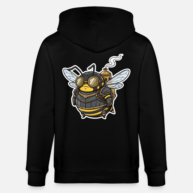 Steampunk Worker Bee Gepanzerte Brille - Stanley/Stella Unisex Bio-Kapuzenjacke CULTIVATOR  - Schwarz
