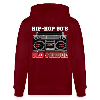 Vinyle DJ Hip-Hop des années 90 Old School - Veste à capuche bio CULTIVATOR Stanley/Stella Unisexe - bordeaux - Dos - Anna (173cm)