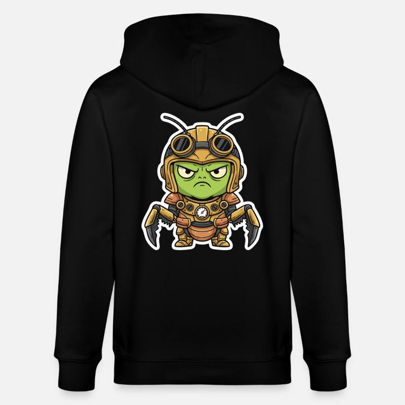 Locust Engineer Steampunk Rüstungsmessing - Stanley/Stella Unisex Bio-Kapuzenjacke CULTIVATOR  - Schwarz