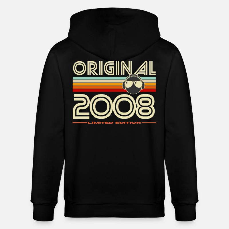 Original 2008 Édition Rétro - Veste à capuche bio CULTIVATOR Stanley/Stella Unisexe - noir