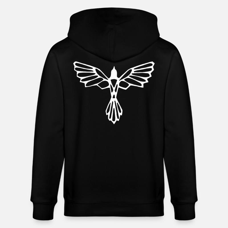 L'envol de l'oiseau blanc - Veste à capuche bio CULTIVATOR Stanley/Stella Unisexe - noir