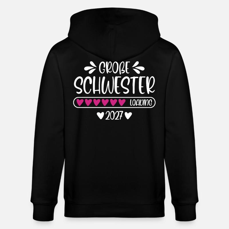 Große Schwester 2027 loading - Stanley/Stella Unisex Bio-Kapuzenjacke CULTIVATOR  - Schwarz