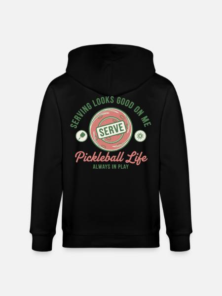 Pickleball Divertente Giocatore Adora il campo da pickleball - Felpa con cappuccio ecologica unisex CULTIVATOR di Stanley/Stella - nero