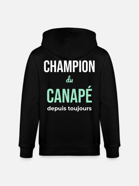Canapé Champion — Flemme Assumée - Veste à capuche bio CULTIVATOR Stanley/Stella Unisexe - noir