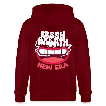 Non-fumeur, ex-fumeur, haleine fraîche - Veste à capuche bio CULTIVATOR Stanley/Stella Unisexe - bordeaux - Dos - Anna (173cm)