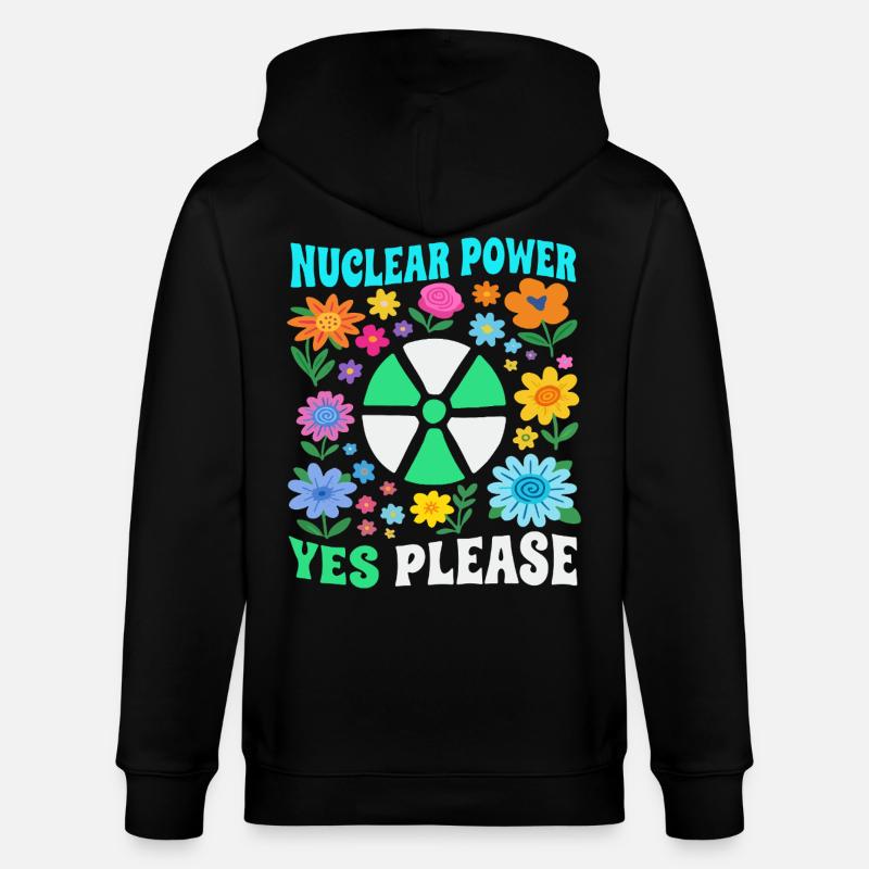 Atomkraft ja bitte mit Blumen - Veste à capuche bio CULTIVATOR Stanley/Stella Unisexe - noir