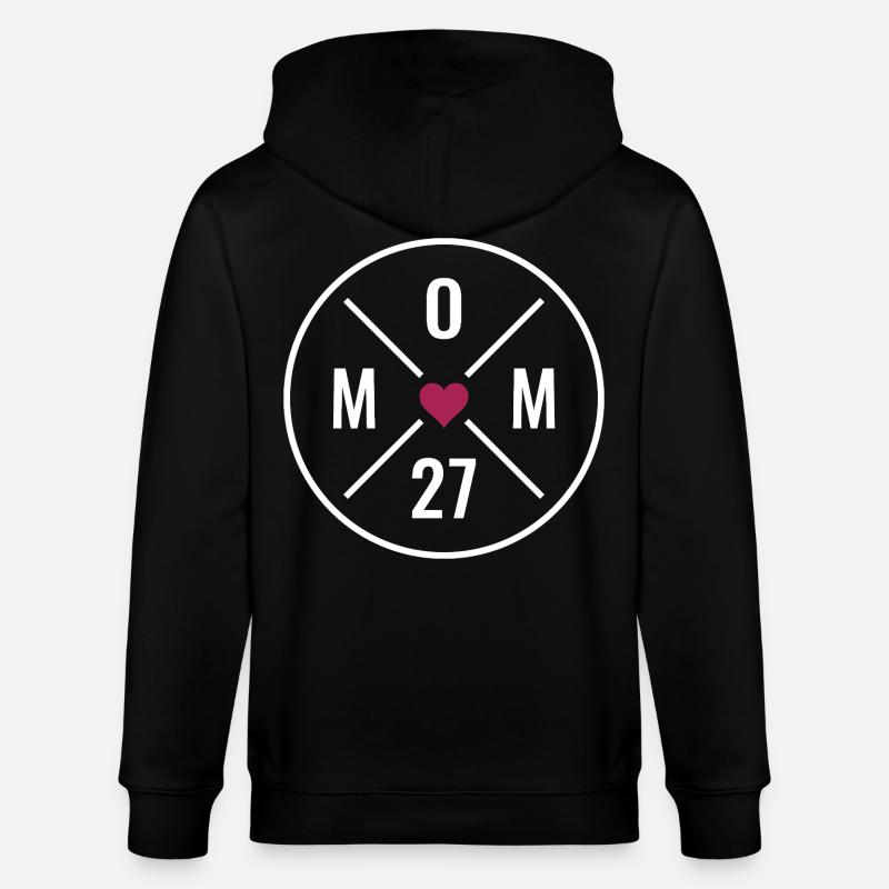 Maman 2027 Heart - Veste à capuche bio CULTIVATOR Stanley/Stella Unisexe - noir