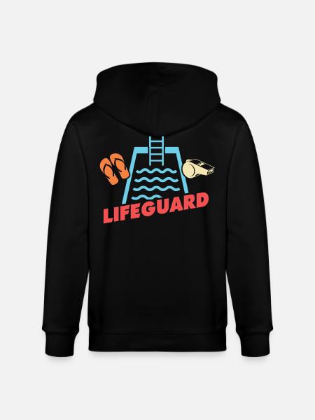 Lifeguards Love Lifeguard Swimmers - Stanley/Stella CULTIVATOR Unisex Organic Hooded Jacket - black