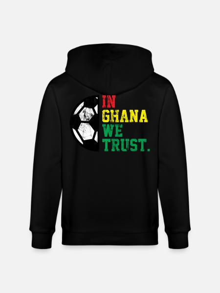 In Ghana we trust - Stanley/Stella Unisex Bio-Kapuzenjacke CULTIVATOR - Schwarz