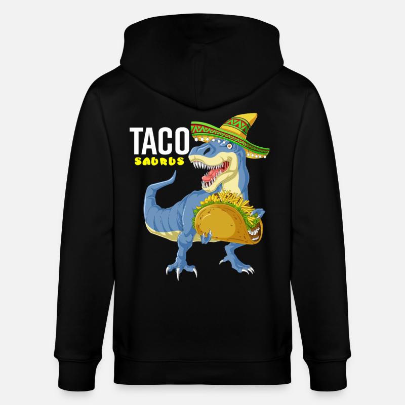 Tacosaurus Cinco De Mayo Hemd - Stanley/Stella Unisex Bio-Kapuzenjacke CULTIVATOR  - Schwarz