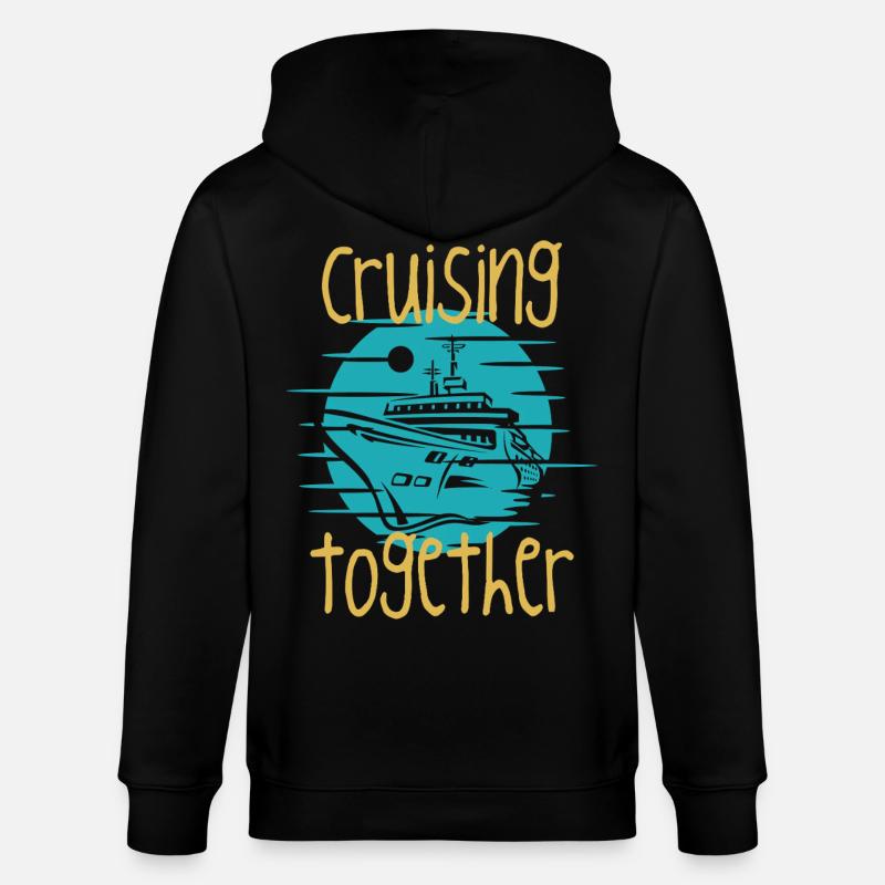 Graphique du bateau de croisière ensemble - Veste à capuche bio CULTIVATOR Stanley/Stella Unisexe - noir