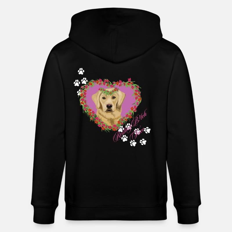 Resting B!tch Face Labrador - Stanley/Stella CULTIVATOR Unisex Organic Hooded Jacket - black