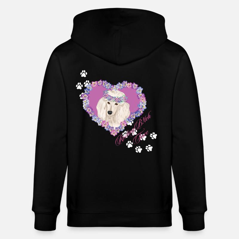 Resting B!tch Face Pudel - Stanley/Stella Unisex Bio-Kapuzenjacke CULTIVATOR  - Schwarz