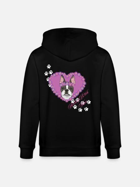 Resting B!tch Face Boston Terrier - Stanley/Stella CULTIVATOR  Unisex Organic Hooded Jacket - black
