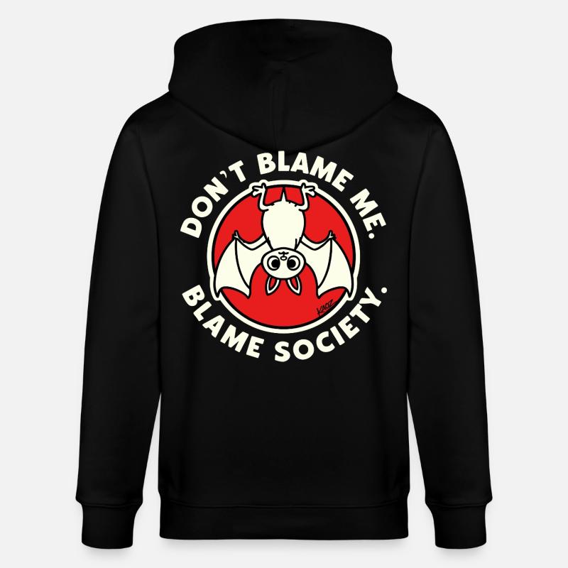 Don't Blame Me Bat-Gesellschaft - Stanley/Stella Unisex Bio-Kapuzenjacke CULTIVATOR - Schwarz