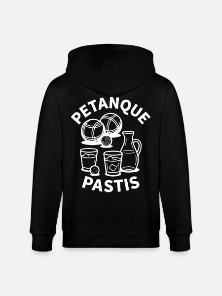 Petanque Pastis Boule Ball Sport - Stanley/Stella CULTIVATOR Unisex Organic Hooded Jacket - black