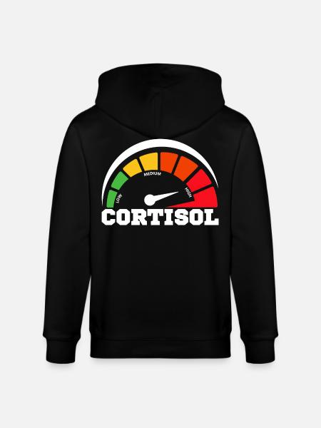 Funny Low cortisol Hilarious Stress Free Cortisol - Stanley/Stella CULTIVATOR  Unisex Organic Hooded Jacket - black