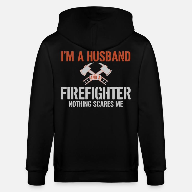 Ehemann Feuerwehrmann - Stanley/Stella Unisex Bio-Kapuzenjacke CULTIVATOR - Schwarz