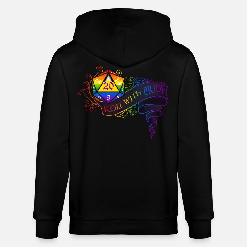 Roll with PRIDE again! - Stanley/Stella CULTIVATOR Unisex Organic Hooded Jacket - black