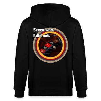 Roulette Fate: Seven Won, ich nicht - Stanley/Stella Unisex Bio-Kapuzenjacke CULTIVATOR  - Schwarz - Hinten - Anna (173cm)