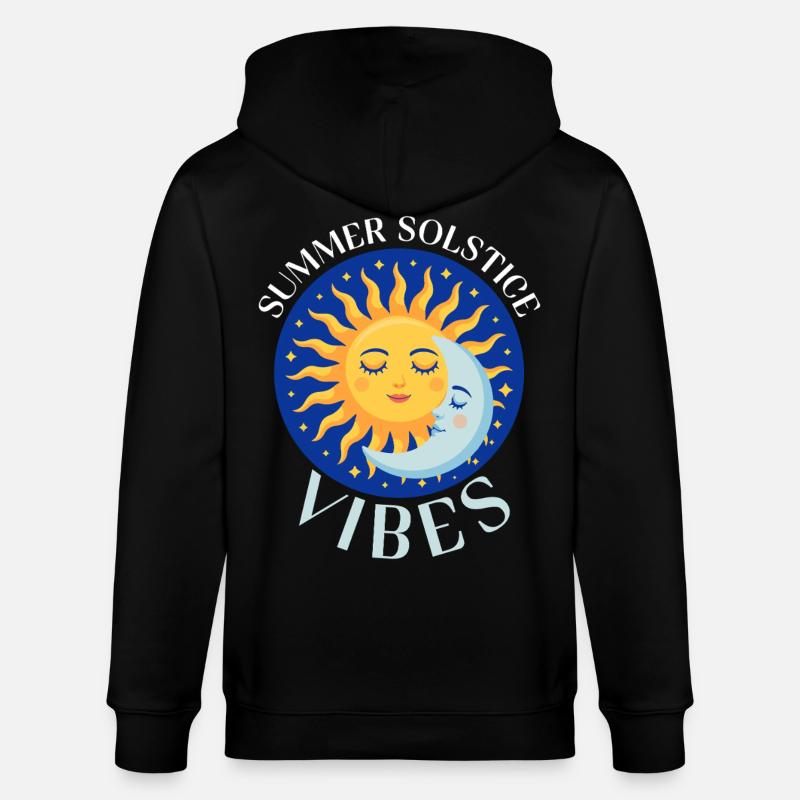 Litha Pagan Solstice d’été Midsommar - Veste à capuche bio CULTIVATOR Stanley/Stella Unisexe - noir