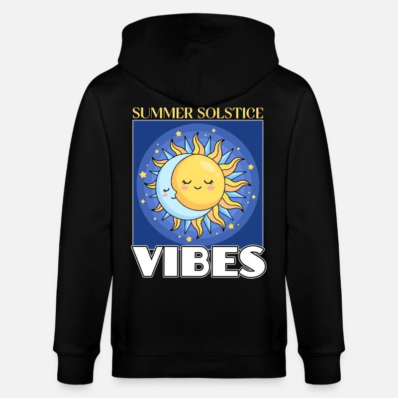 Litha Pagan Solstice d’été Midsommar - Veste à capuche bio CULTIVATOR Stanley/Stella Unisexe - noir