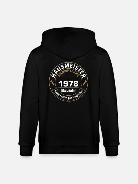 Hausmeister 1978 - Premium Edition - Stanley/Stella Unisex Bio-Kapuzenjacke CULTIVATOR  - Schwarz