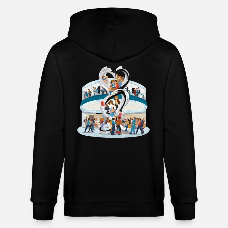 Herzensgemeinschaft Skulptur - Stanley/Stella Unisex Bio-Kapuzenjacke CULTIVATOR - Schwarz