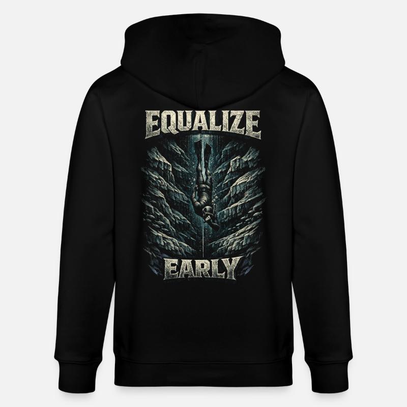 Apnoetauchen Freitauchen Equalize Early - Stanley/Stella Unisex Bio-Kapuzenjacke CULTIVATOR - Schwarz