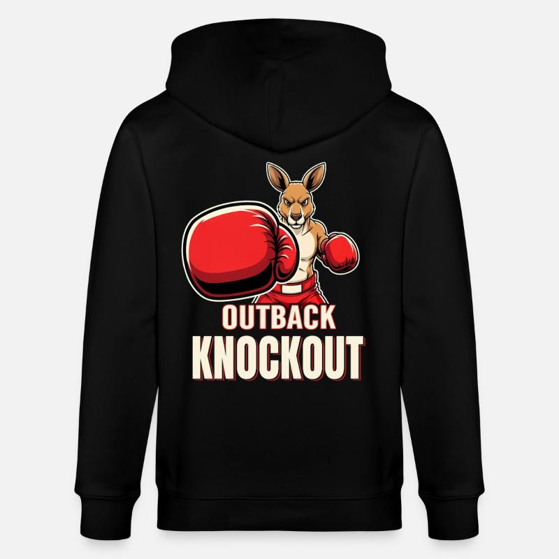 Boxeur kangourou de l’Outback Knockout - Veste à capuche bio CULTIVATOR Stanley/Stella Unisexe - noir
