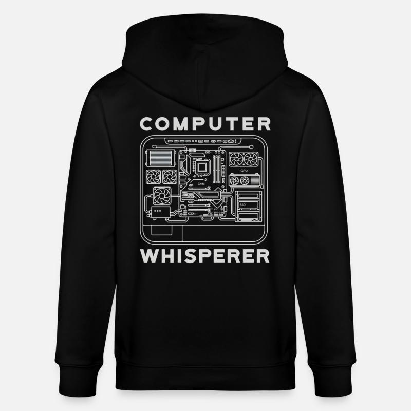 Computer Flüsterer Motherboard Hardware PC - Stanley/Stella Unisex Bio-Kapuzenjacke CULTIVATOR  - Schwarz