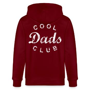 Cool Dads Club Papa Vatertag Geschenk - Stanley/Stella Unisex Bio-Kapuzenjacke CULTIVATOR  - Burgunderrot - Hinten - Anna (173cm)