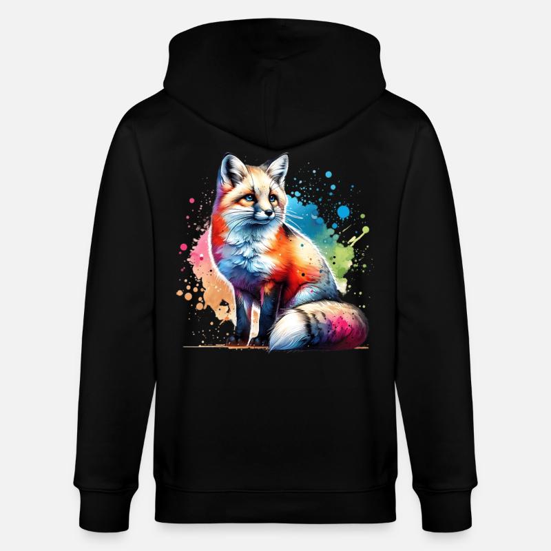 Swiftfuchs Geschenk - Stanley/Stella Unisex Bio-Kapuzenjacke CULTIVATOR  - Schwarz