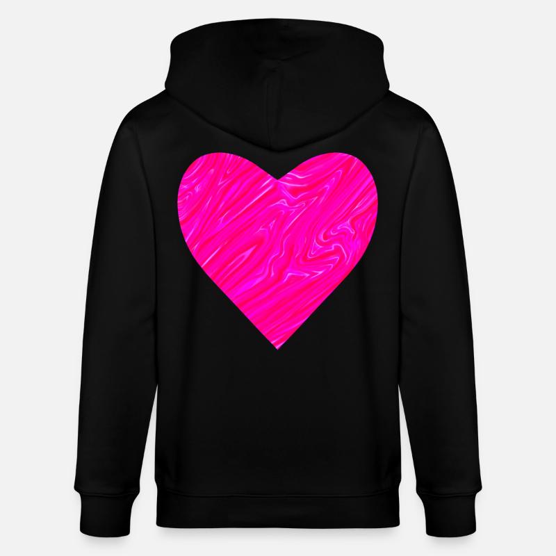 Neon Herz zum Muttertag - Stanley/Stella Unisex Bio-Kapuzenjacke CULTIVATOR - Schwarz