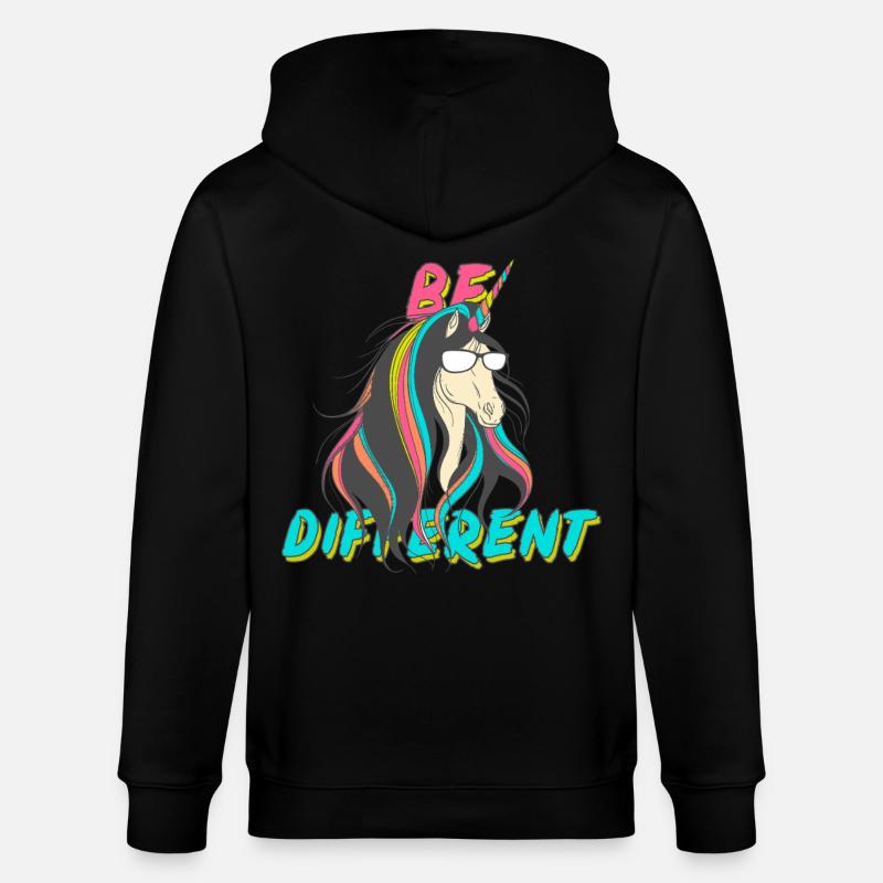 Be Different Nerd Einhorn Party - Stanley/Stella Unisex Bio-Kapuzenjacke CULTIVATOR - Schwarz
