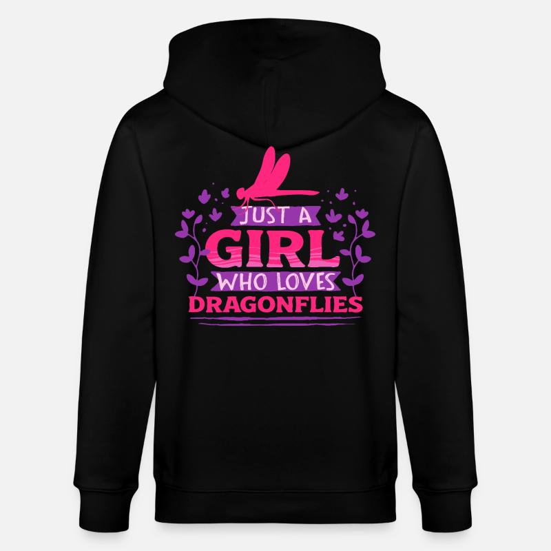 Libelle Libellen - Stanley/Stella Unisex Bio-Kapuzenjacke CULTIVATOR - Schwarz