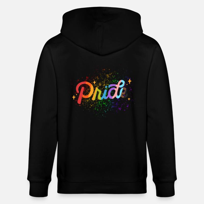 Pridemix Paint Splash - Stanley/Stella CULTIVATOR  Unisex Organic Hooded Jacket - black