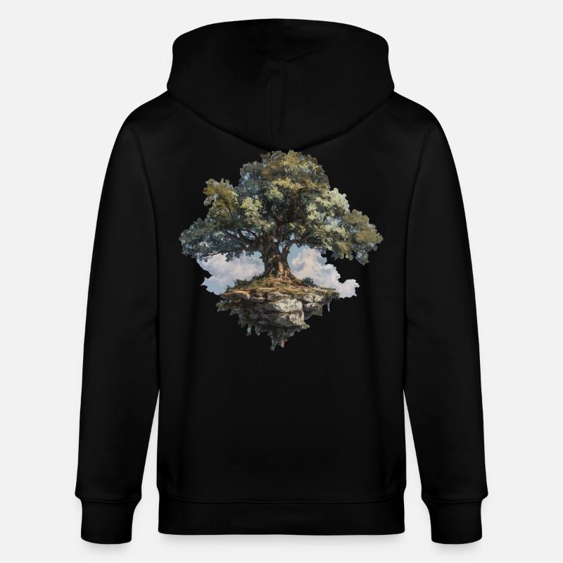 Tree - Stanley/Stella CULTIVATOR  Unisex Organic Hooded Jacket - black