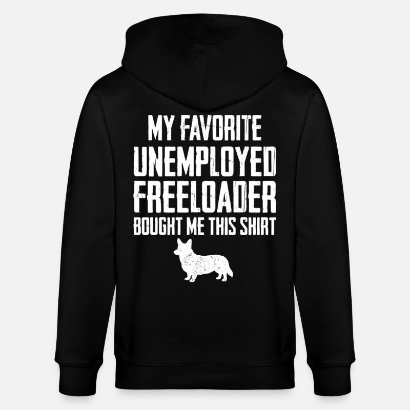 Lustiger Corgi-Schmarotzer - Stanley/Stella Unisex Bio-Kapuzenjacke CULTIVATOR  - Schwarz