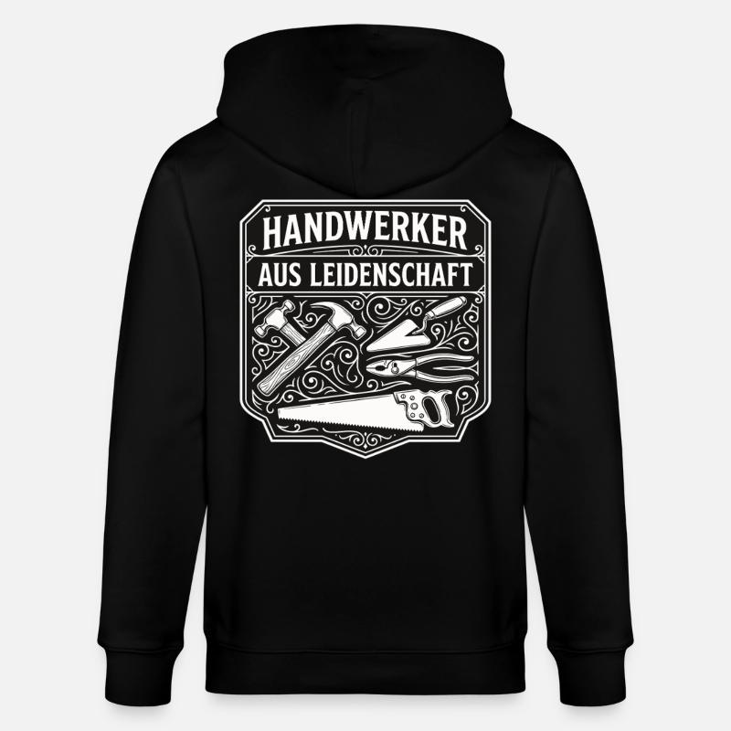 Handwerker Leidenschaft Qualität Tradition - Stanley/Stella Unisex Bio-Kapuzenjacke CULTIVATOR  - Schwarz